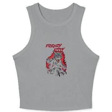 Discover Frenzy Cat 2Motorcycle Zombie Cat Crop Tank Top