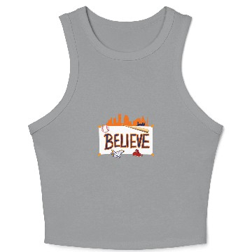 Discover Houston Baseball Believe Playoffs Crop Tank Top