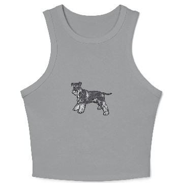 Discover Mini Schnauzer Dog Miniature Schnauzer Crop Tank Top