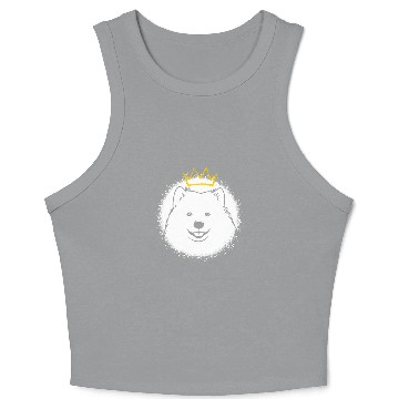 Discover Dog Samoyed with Crown Crop Tank Top