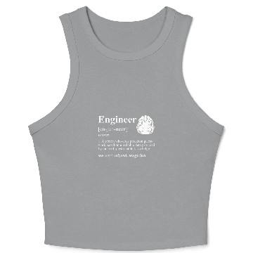 Discover Engineer Definition Wizard Magician Funny Engineer Crop Tank Top