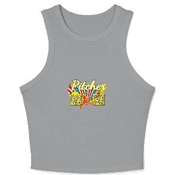 Discover Softball Mom Pitcher Animal Print Crop Tank Top