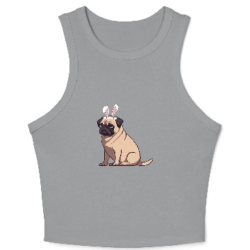 Discover Funny Easter Pug Dog Easter puggy Cute Pug Lover Crop Tank Top