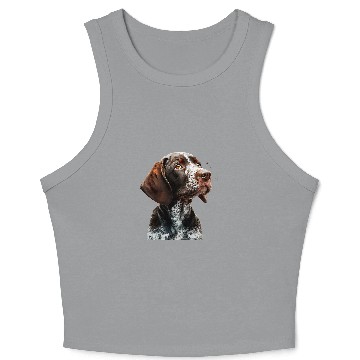 Discover Funny german shorthaired pointer Cute Puppy Crop Tank Top