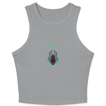 Discover Lacrosse Gift Neon Spider Crop Tank Top