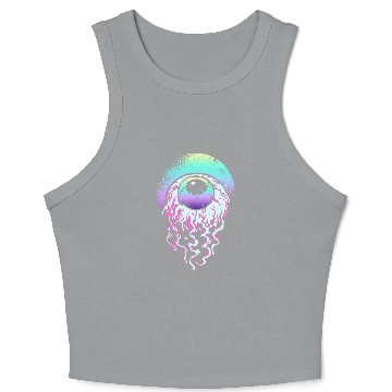 Discover Horror Eyeball Pastel Goth Aesthetic Gothic Emo Crop Tank Top