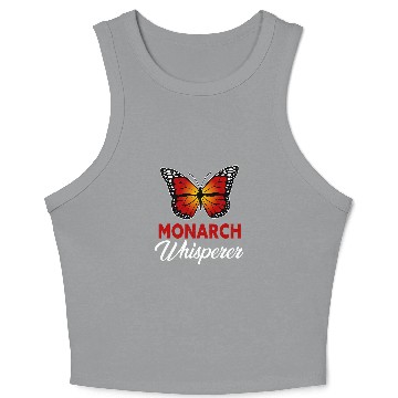 Discover Monarch Whisperer Monarch Orange Butterfly Crop Tank Top