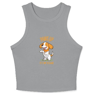 Discover Funny Beagle Dog Dance Competition Crop Tank Top