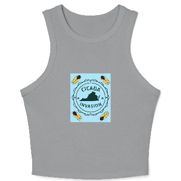 Discover Virginia Cicada Invasion 2 Crop Tank Top