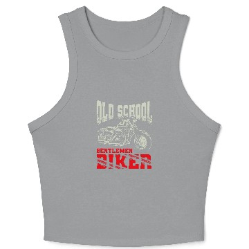 Discover Mens Old School Gentlemen Biker Motorcycle Crop Tank Top