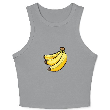 Discover Pixel Art Banana Crop Tank Top