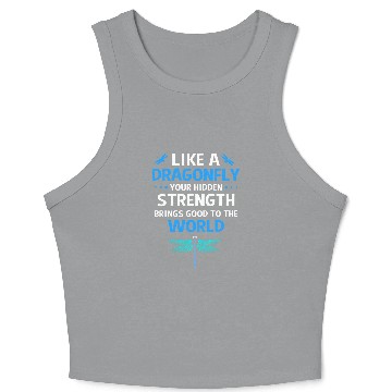 Discover Wisdom Quotes Inspirational Dragonfly Crop Tank Top