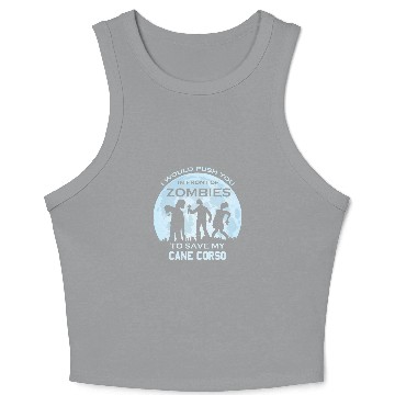 Discover Funny Zombie Halloween Pet Cane Corso Crop Tank Top