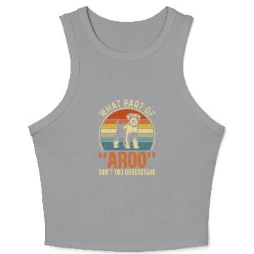 Discover Mini Schnauzer Mom Mini Schnauzer Dad Retro Vintage Crop Tank Top