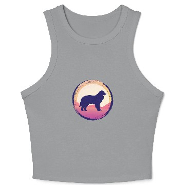 Discover Pyrenean Mountain Dog Retro 37 Crop Tank Top