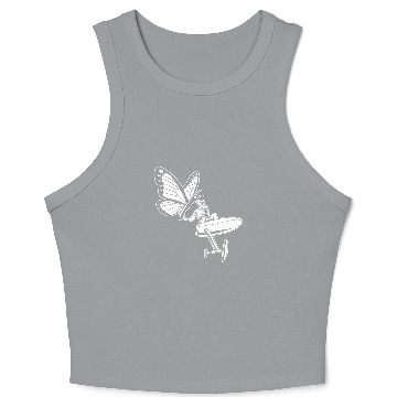 Discover Wing Surfing Butterfly Foil 2Wing Surfer Crop Tank Top