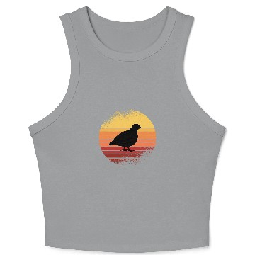 Discover vintages Retro Quail Breeder Crop Tank Top