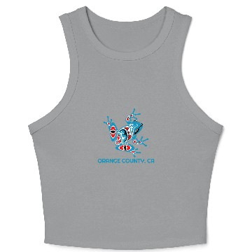 Discover Orange County CA BlueFrog PNW Art Native American Crop Tank Top