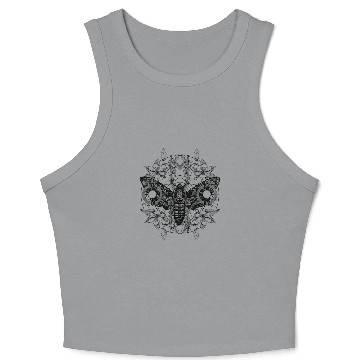 Discover Witchcore Lepidoptera Butterfly Moth Insect Astronomy Lover Crop Tank Top
