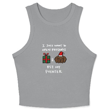 Discover Open Presents German Shorthaired Pointer Christmas Dog Crop Tank Top