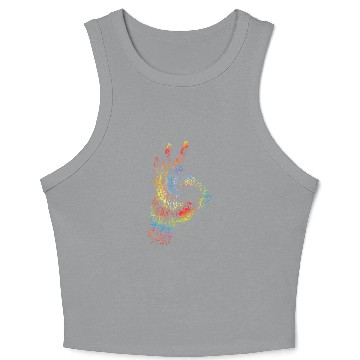 Discover Robot Robotics Engineer Tie Dye 80s 90s Crop Tank Top