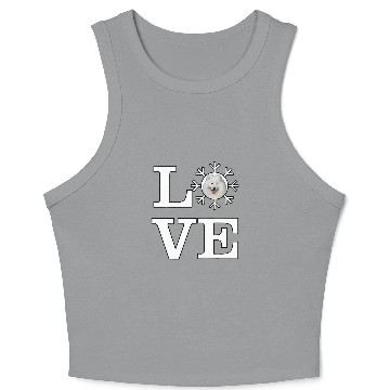 Discover Dog Samoyed Love Snowflake Dog Samoyed Crop Tank Top