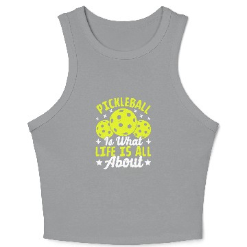Discover Pickleball Blogger Meme Quote Crop Tank Top