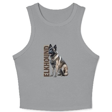 Discover Norwegian Elkhound Watercolor Crop Tank Top