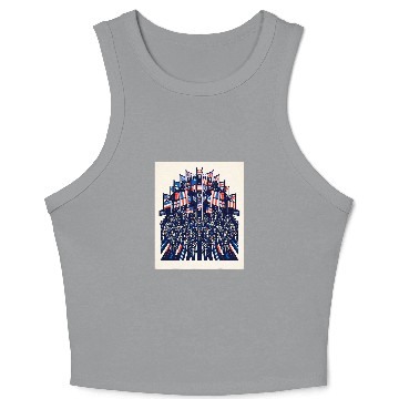 Discover Patriotic Motorcycle Rally Crop Tank Top
