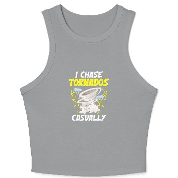 Discover Storm Chasing Lightning Thunder Weather Hurricane Tornado 22 Crop Tank Top
