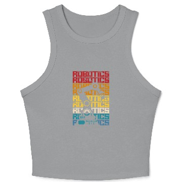 Discover Robot Robotics Engineer Retro vintages Robotics Crop Tank Top