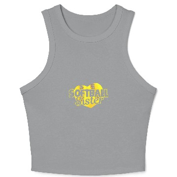 Discover Softball Sister 2 Crop Tank Top