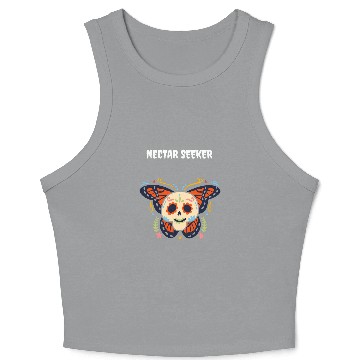 Discover Nectar Seeker Retro Monarch Butterfly Designs Present Crop Tank Top
