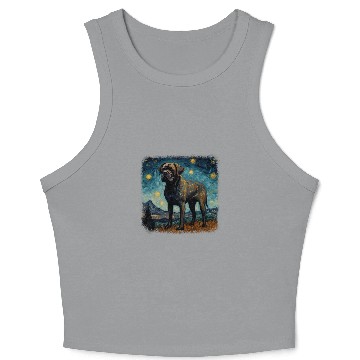 Discover Van gogh Cane Corso in starry night 2 Crop Tank Top