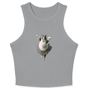 Discover The Ballet Kitty Cat Crop Tank Top