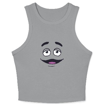 Discover Grimace Face meme Crop Tank Top