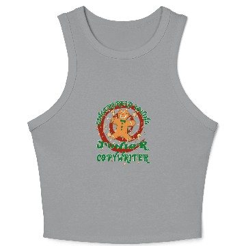 Discover Junior writer Job Gingerbread Funny Xmas Crop Tank Top
