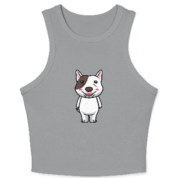 Discover Miniature Bull Terrier Dog 4 Crop Tank Top