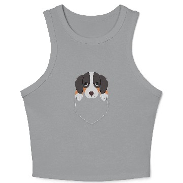 Discover Pocket Australian Shepherd Dog Chart Crop Tank Top