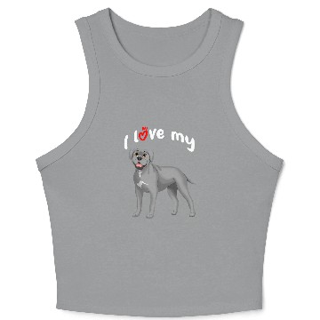 Discover I Love My Gray Cane Corso Dog Crop Tank Top