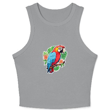 Discover Zoo Biologists Tropical Bird Rainforest Present Parrot Crop Tank Top