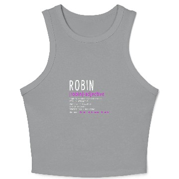 Discover Womens Personalized Name Description Robin Crop Tank Top