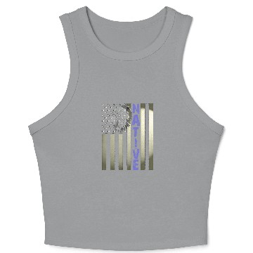 Discover Native American Day vintages Flag USA 1 Crop Tank Top