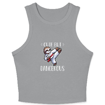 Discover Sloth Cute But Dangerous 3 Crop Tank Top