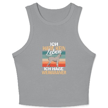 Discover Weimaraner dog lovers Crop Tank Top