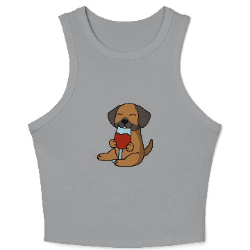 Discover Rhodesian Ridgeback Drinking Wines Dog Crop Tank Top