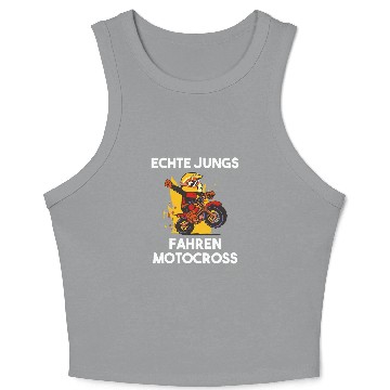 Discover Motocross Motorcycle Rider Crop Tank Top
