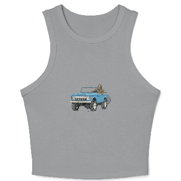 Discover Sasquatch Mountain Biking Adventure Crop Tank Top