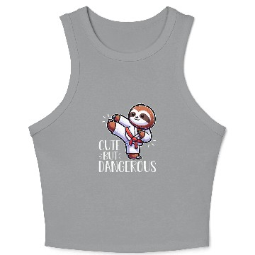 Discover Sloth Cute But Dangerous 1 Crop Tank Top