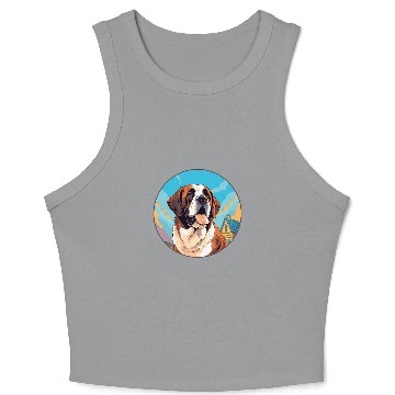 Discover Saint Bernard Dog Breed Crop Tank Top